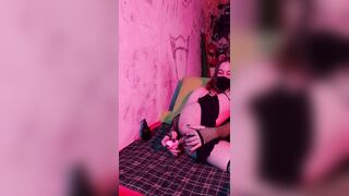 Femboy torn up himself with a magic wand