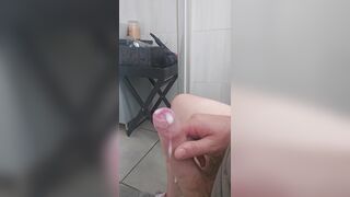 Degustating My Precum and Masturbating My Uncircumcised Manmeat
