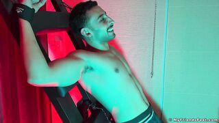 MyFriendsFeet: Trussed Luca R makes fun rock hard while being kittled by a super-naughty parent