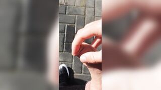 Foreskin POINT OF VIEW Pulling and thrusting two frigs into it !