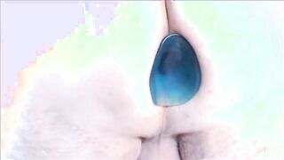 Hefty Blue Donk Buttplug In My Caboose Crevasse