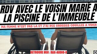 A heterosexual dude drills his neighbor by the pool when his wifey is not there