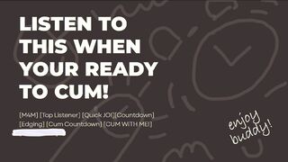 Rapid Jerk Off Instructions audio: JIZZ WITH ME!