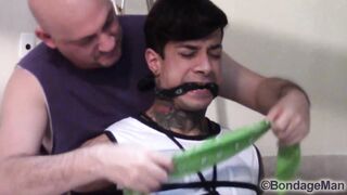 A few mexican boys roped and ball-gagged from Bondageman site now available here in XVideos. Enjoy fabulous men in restrain bondage and fighting and groaning a bunch for break away!