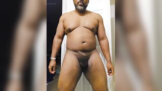Muscle Hairy man BIG BLACK COCK