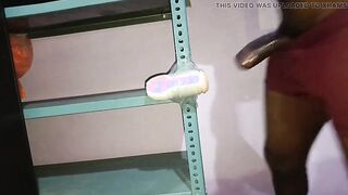 Sextoy screw by Yam-sized black uncircumcised knob and nutting good-sized