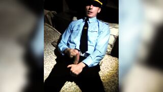 Uniformed police knead