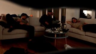 Straight friends jerking off together - REAL! secretly recorded