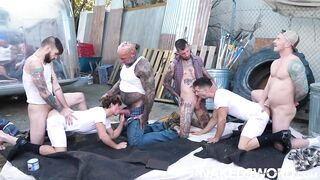 NAKEDSWORD Greyson Myles And Eddie Patrick Having A Gang Outdoor Lovemaking