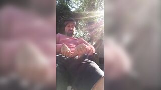 Outdoor Getting off: He Jerks It in the Garden