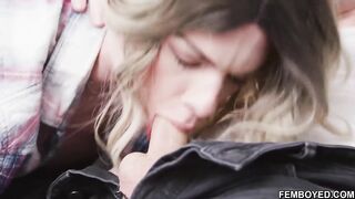 Texas Lad Femboy in Skater Female Gear Tempts his bf Seb Leblan