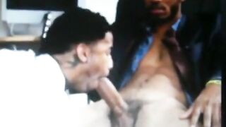 Giant Black Stiffy Throated by Amateur