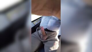 Public Bus Fap: Close-up Jizm Shot