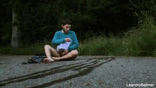 Caught taking a urinate and stroking off outdoors - mary public exhibitionist