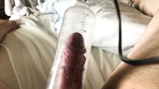 Pumping with a Revo inwards then jizzing into Rev1000