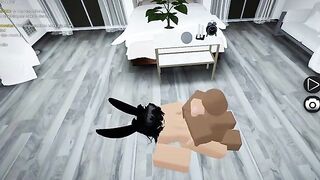 Insatiable femboy getting used like a toy on Roblox Condo