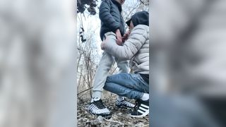 First-Timer homosexual deepthroat outdoor (oral job in sportwear)