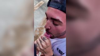 18yr senior drinks a explosion in public from gay-for-pay stud