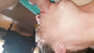 First-timer parents and their young boy engage in steamy homemade anal play with a big juicy dick