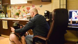 Skinhead ROCK HARD PREDOMINATES 2 young super-naughty VICTIMS - MOUTH teaching, SPANKING and SPITING