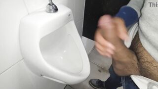 Spunking in the mall douche