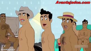 Cartoon with the Supah Hero in Surubão Homo