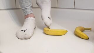 Filthy White Puma Socks Banana Punching (Part 1 of two)