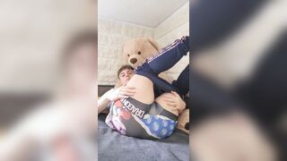 super-cute stud thumbs himself and displays his culo