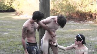 Strapped up Damien Anger gets used