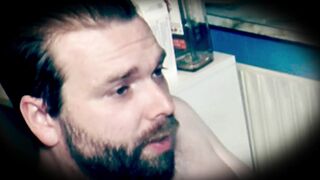 Peter is witnessing television and smoking a ciggie