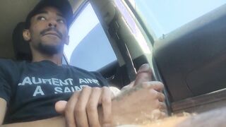 Jackin my hefty black beefstick