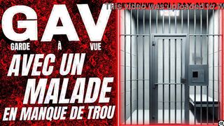 A shirtlifter stud gets ravaged in a custody cell by a mischievous stud