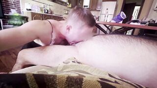 A real housemaid becomes a real tart in 2 weeks. Jizz flow Compilation. Fellate. POINT OF VIEW