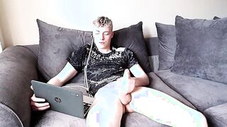 Brit Boy Converses Messy And Has A Total Figure Ejaculation